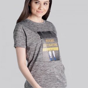 180 Degrees Kaos Anti Virus, Shoes Distancing - Kaos Wanita