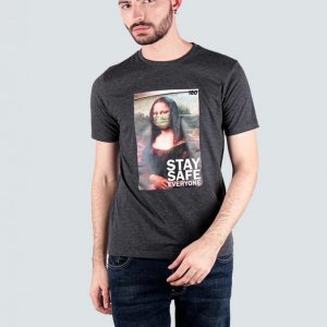 180 Degrees Kaos Anti Virus, Monalisa T-Shirt Pria