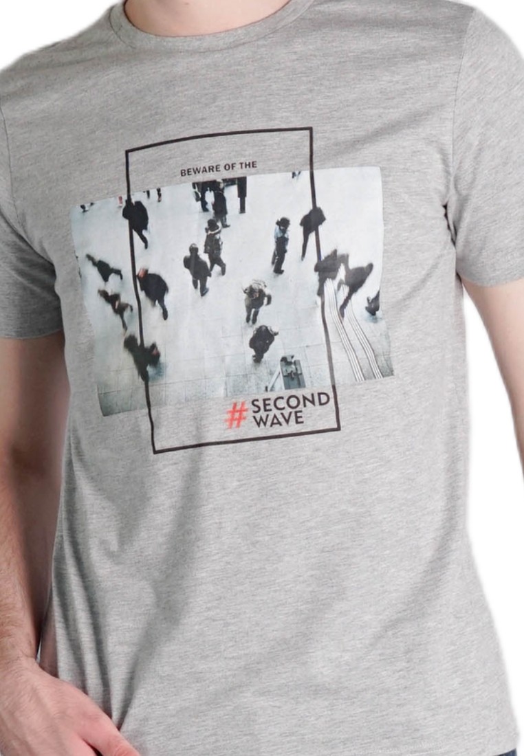 180 Degrees Kaos Anti Virus, Second Wave T-Shirt Pria - Image 3