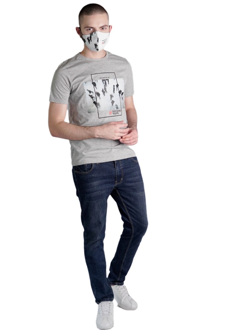180 Degrees Kaos Anti Virus, Second Wave T-Shirt Pria - Image 4