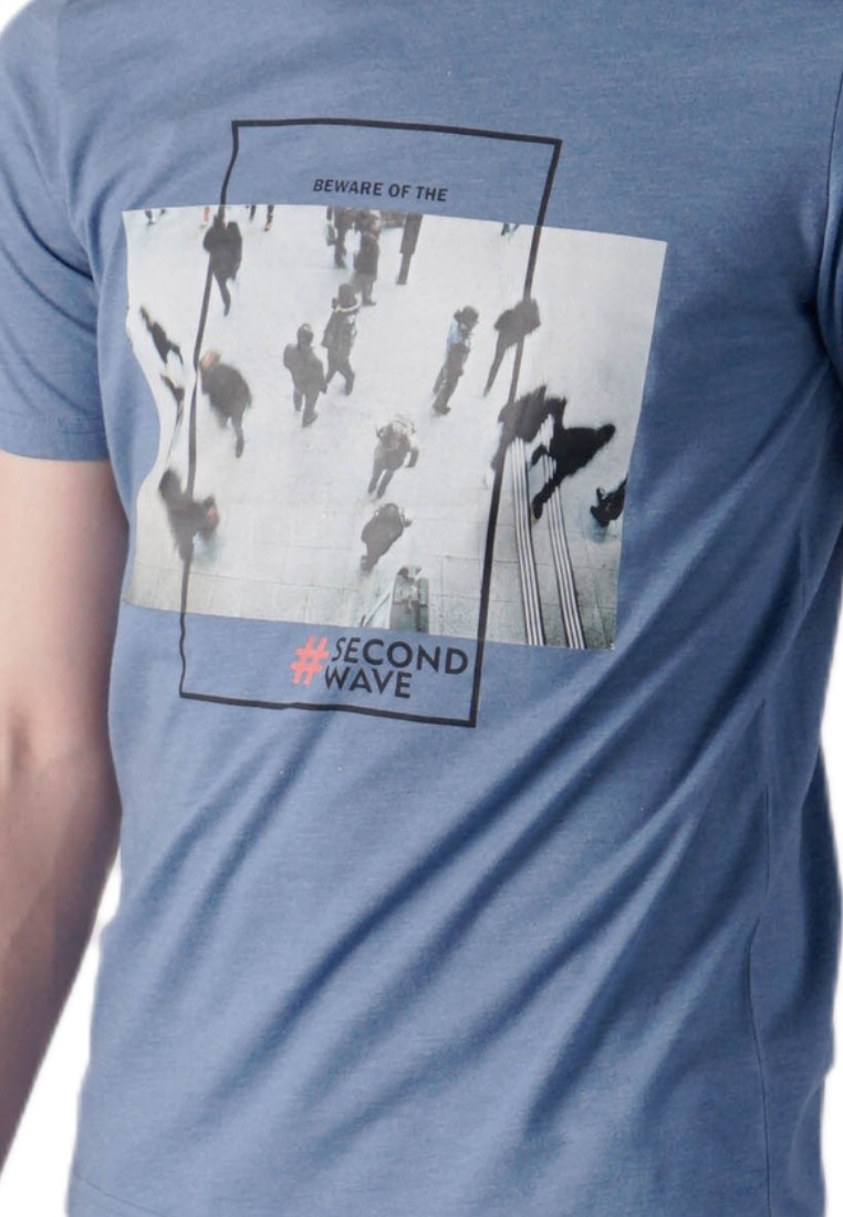 180 Degrees Kaos Anti Virus, Second Wave T-Shirt Pria - Image 7