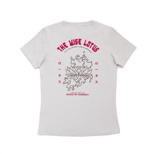 180 Degrees Recycle Polyester Katun T-Shirt Wanita Wise Lotus