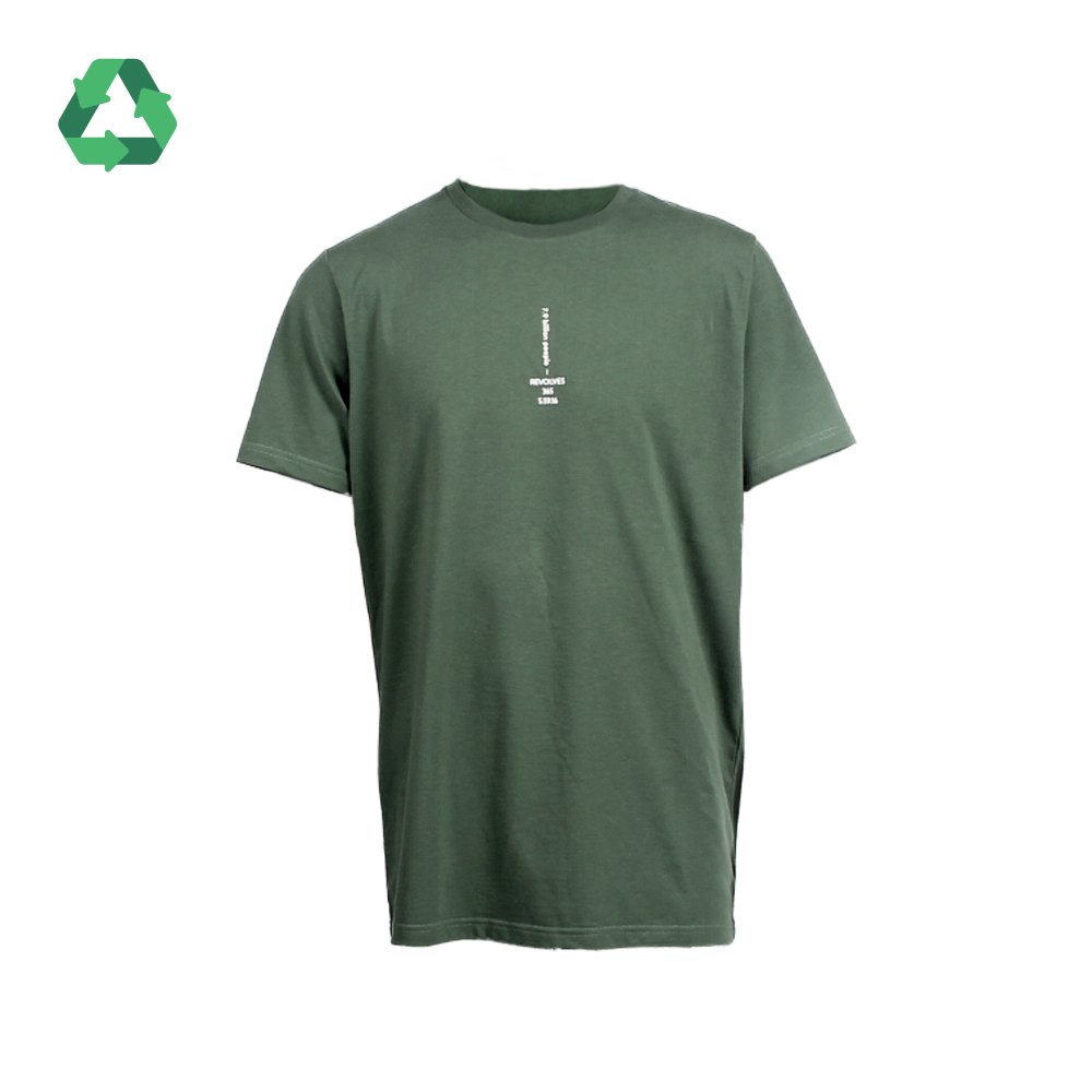180Degrees Recycle Polyester Katun T-shirt Pria Reminder Earth - Image 2