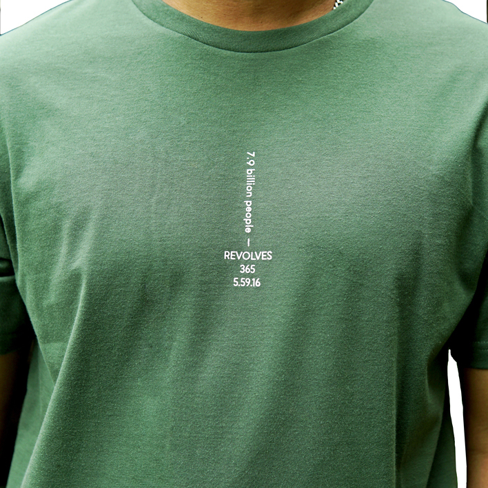 180Degrees Recycle Polyester Katun T-shirt Pria Reminder Earth - Image 4