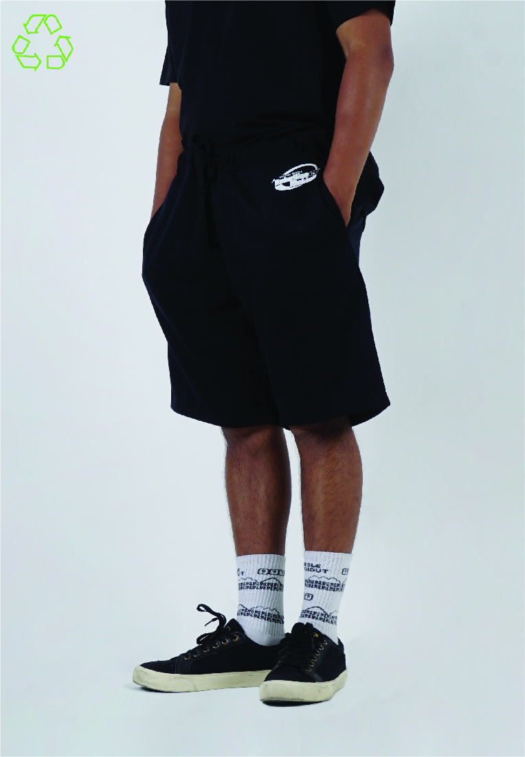 180 DEGREES RECYCLE POLYESTER SHORT PANTS MOTION DANCE BLACK