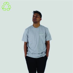 180 DEGREES RECYCLE POLYESTER T-SHIRT MISCHIEF LIGHT GRAY