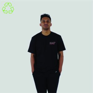 180 DEGREES RECYCLE POLYESTER T-SHIRT MISCHIEF BLACK