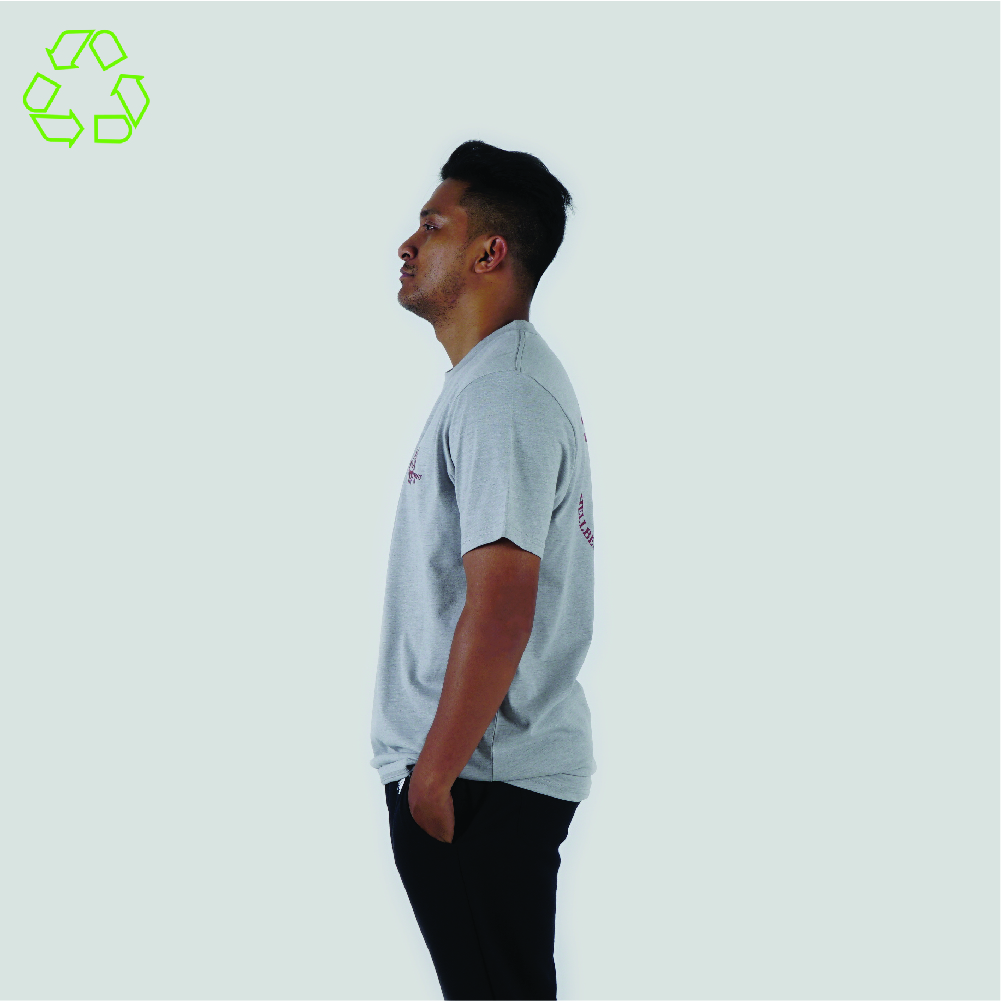 180 DEGREES RECYCLE POLYESTER T-SHIRT INSURGENCY LIGHT GRAY - Image 4