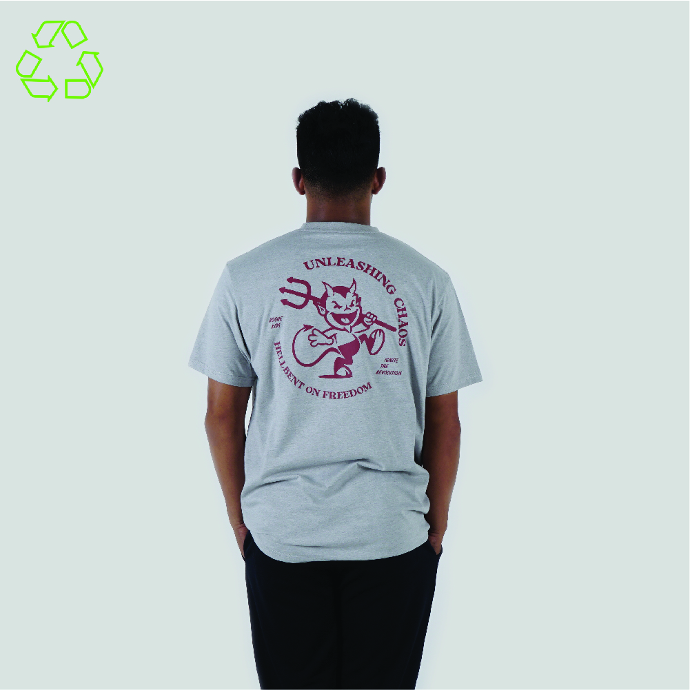 180 DEGREES RECYCLE POLYESTER T-SHIRT INSURGENCY LIGHT GRAY - Image 3