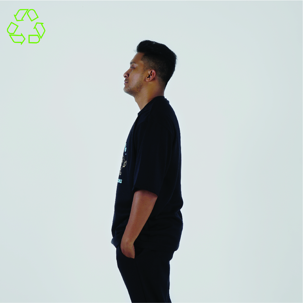 180 DEGREES RECYCLE POLYESTER OVERSIZED DISOBEDIENT CULTURE BLACK - Image 4