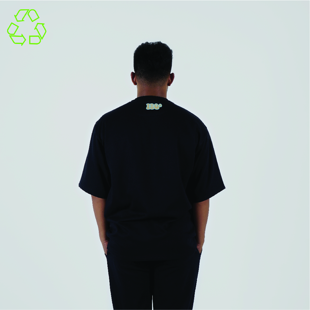 180 DEGREES RECYCLE POLYESTER OVERSIZED DISOBEDIENT CULTURE BLACK - Image 3