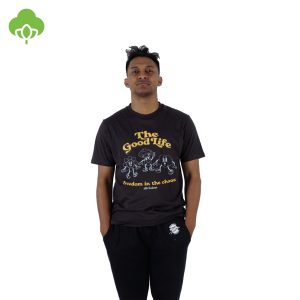 180 DEGREES COTTON ORGANIC T-SHIRT ESSENTIALS MADNESS BLACK