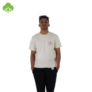 180 DEGREES COTTON ORGANIC T-SHIRT SPIRIT OF CHAOS DIRTY WHITE