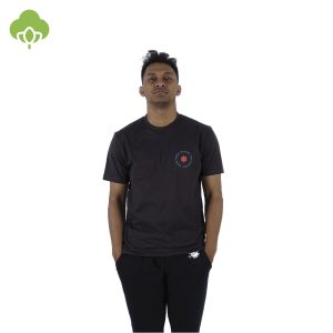 180 DEGREES COTTON ORGANIC T-SHIRT SPIRIT OF CHAOS WASH GRAY